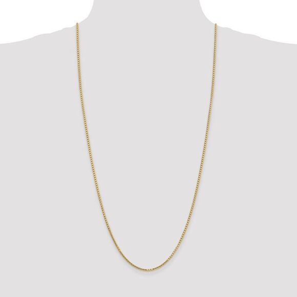 1.9mm 10k Yellow Gold Solid Box Chain Necklace, 30 Inch - Picture 2 of 8